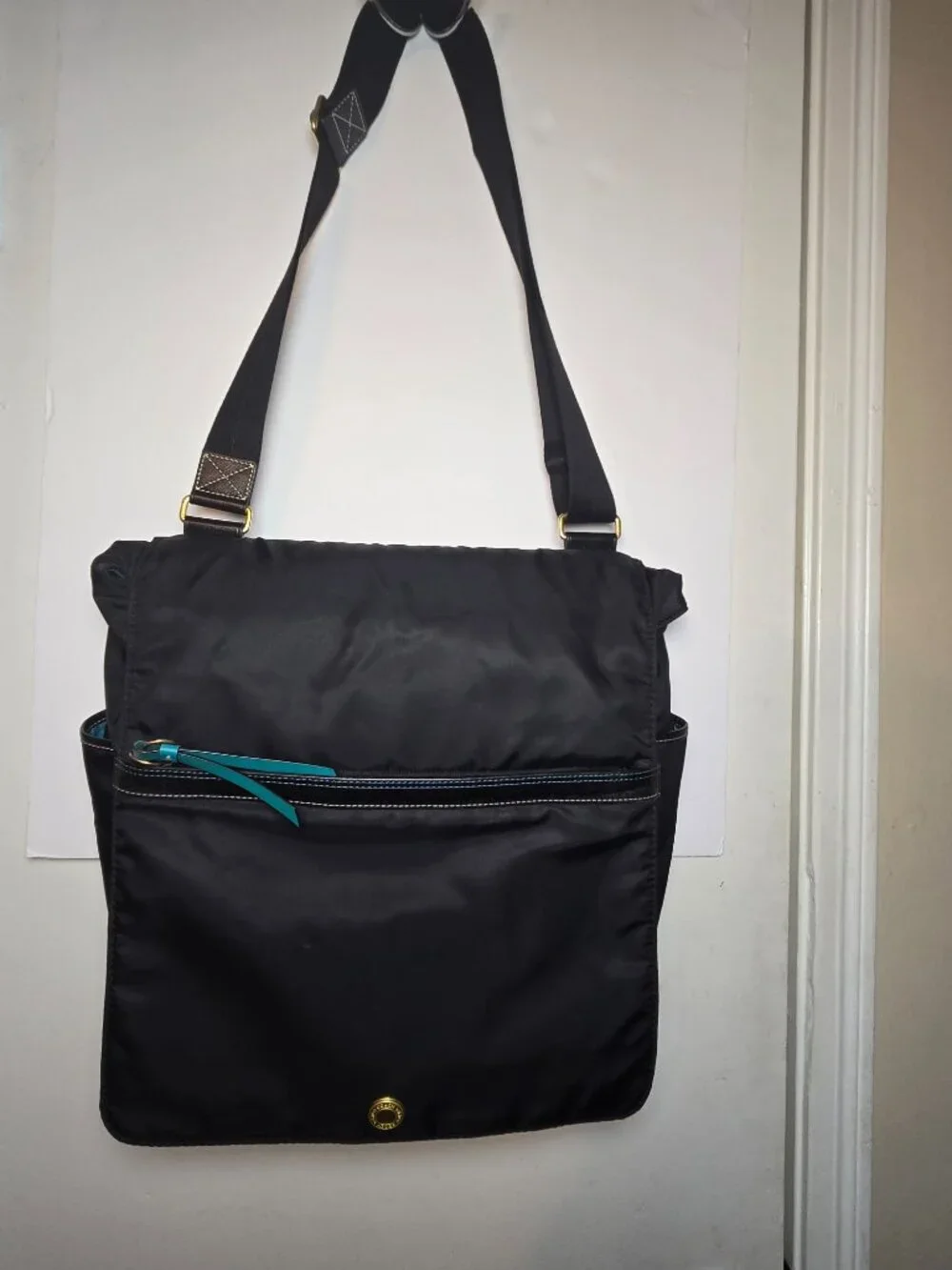 Coach Black Nylon Messenger Diaper Bag F10883 - Picture 2 of 11
